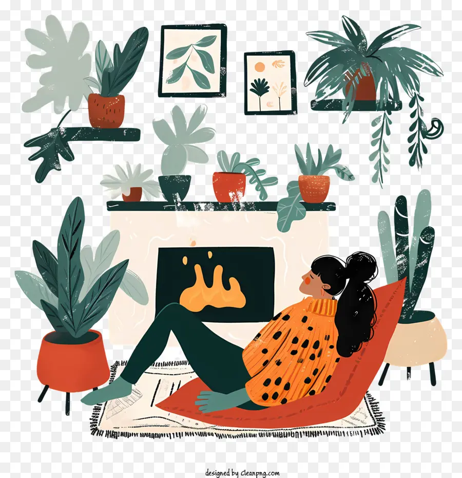 ชีวิต Hygge，ผู้หญิงผ่อนคลาย PNG