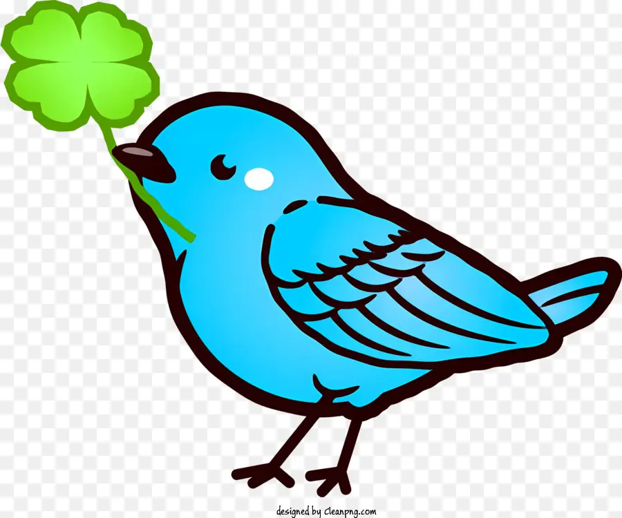 นกสีน้ำเงิน，ใบไม้ติดสีเขียว PNG