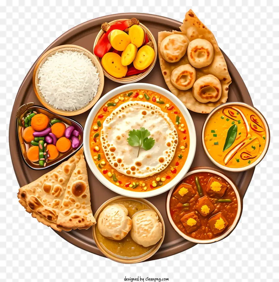 อาหารอินเดียที่สมจริง，Thali อินเดีย PNG