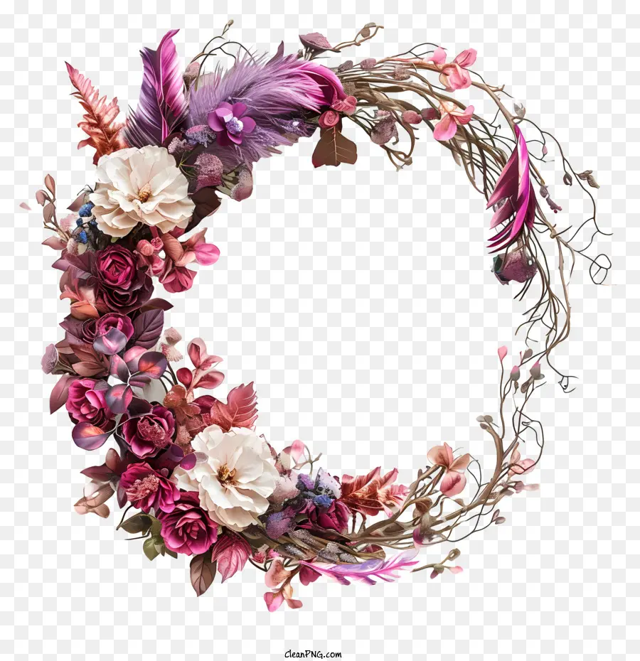 พวงหรีดวาเลนไทน์，ดอกไม้ Wreath PNG