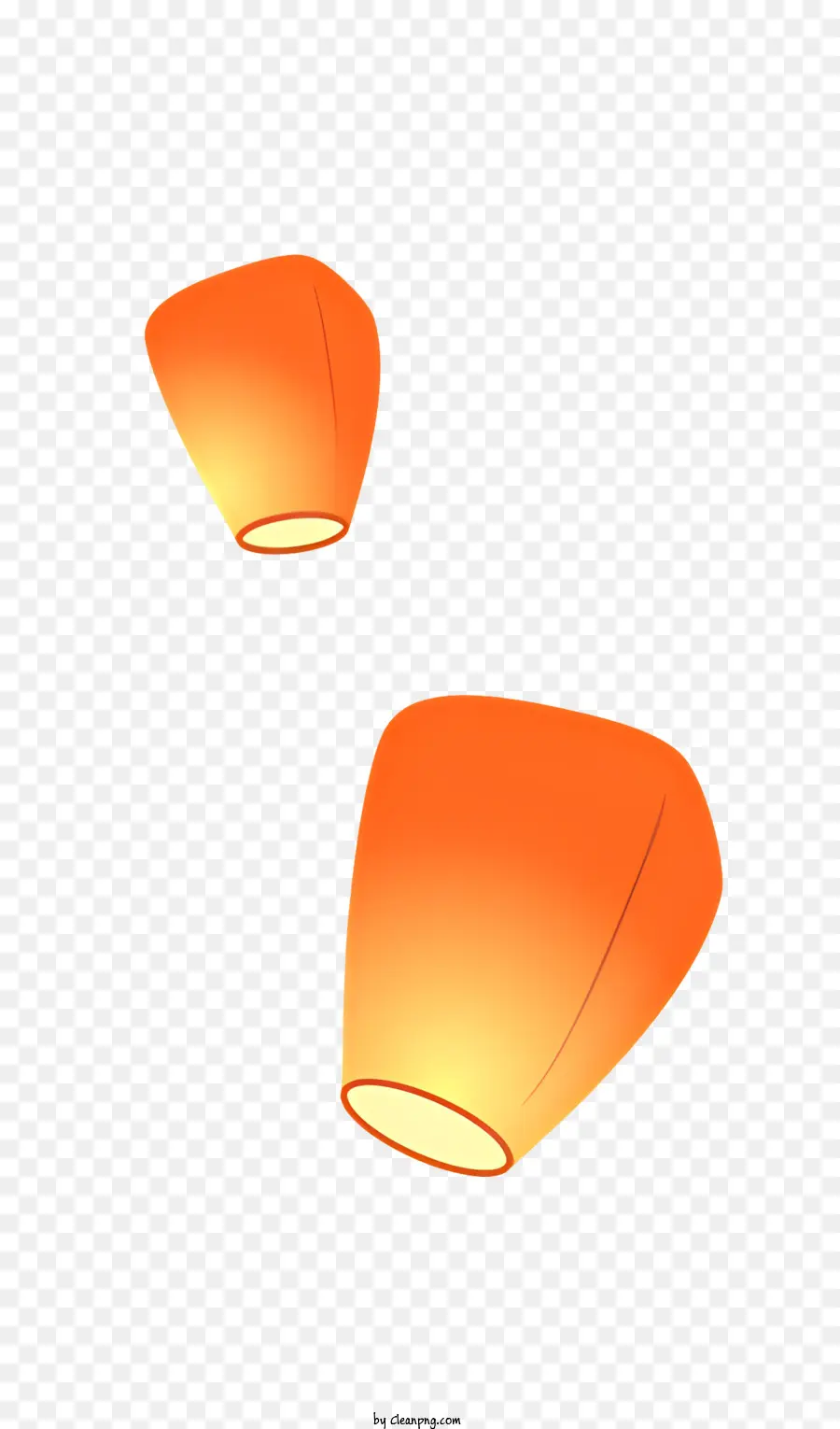 โคมไฟกระดาษ，โคมไฟสีส้ม PNG