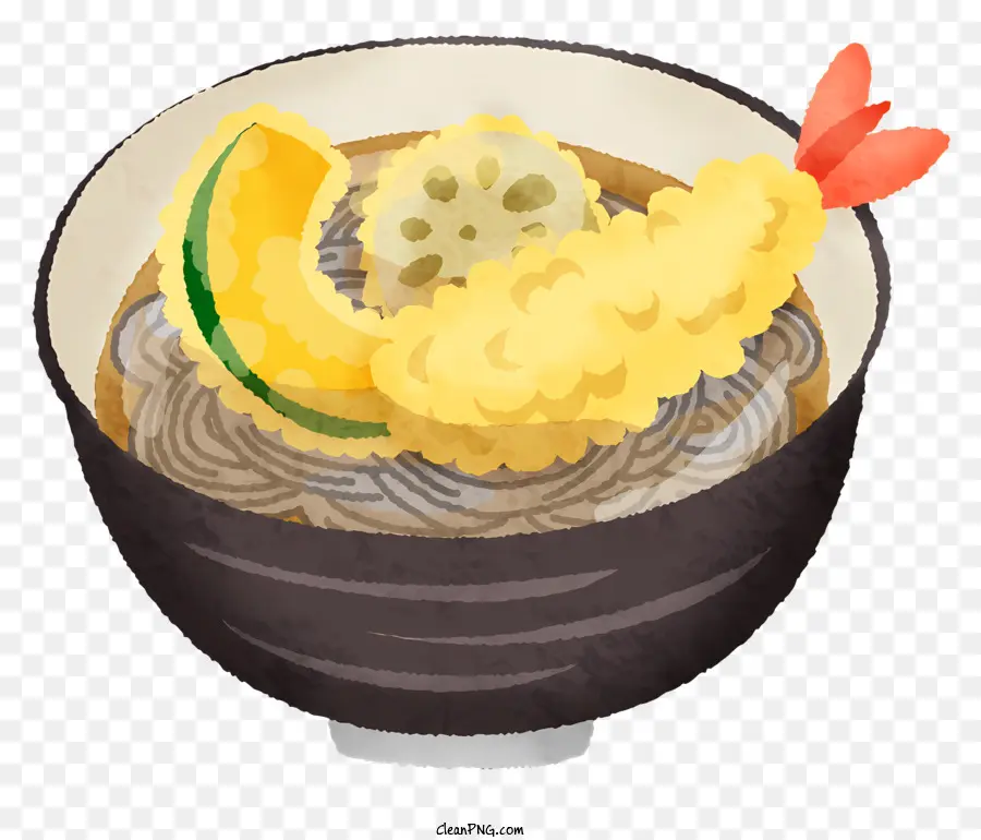 อาหาร，Tempura Soba PNG