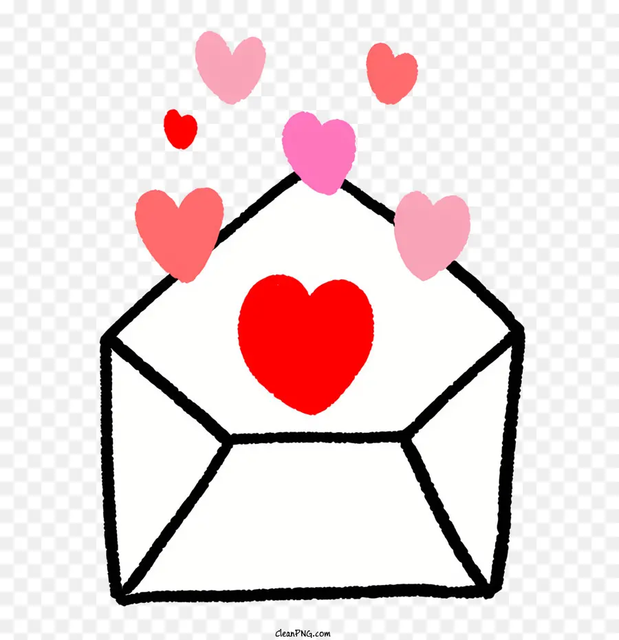 ซองจดหมายด้วยหัวใจ，จดหมายรัก PNG