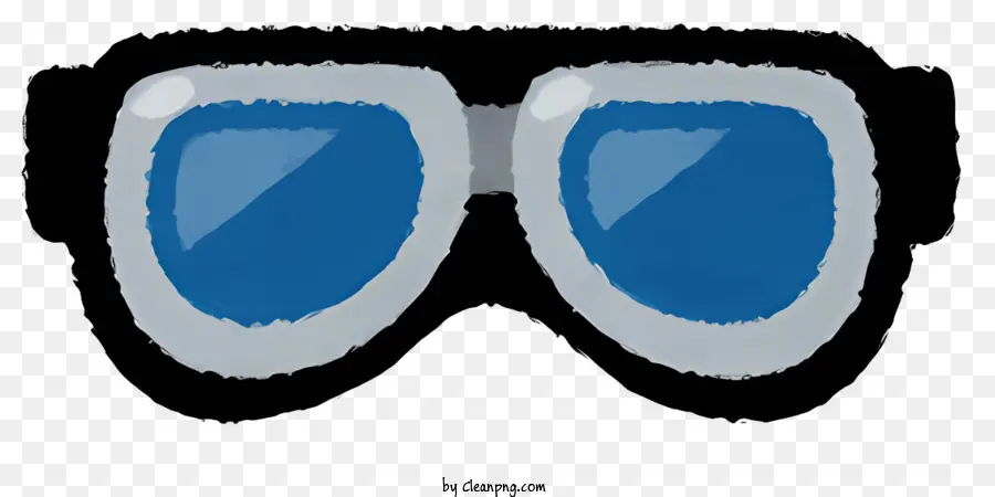 แว่นตาสีน้ำเงิน，แว่นตาบนใบหน้า PNG
