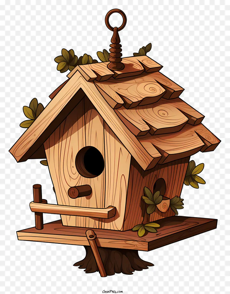 รูปแบบการร่างบ้านนก，บ้านนกไม้ PNG