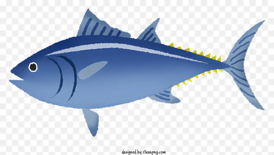 สีน้ำเงินปลา，ปากใหญ่ PNG