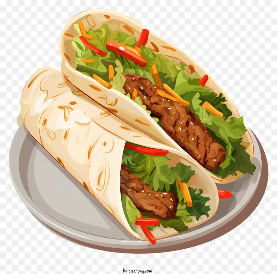 Shawarma ที่วาดด้วยมือ，ห่อ PNG