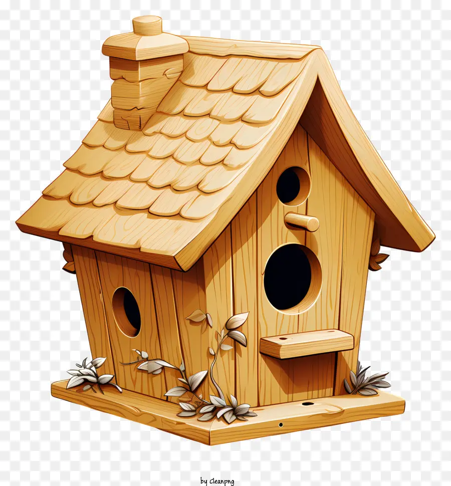 รูปแบบการร่างบ้านนก，บ้านนกไม้ PNG