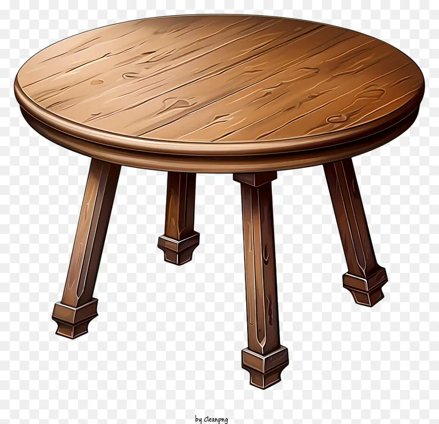 โต๊ะกลมไม้วาดมือ，ไม้บนโต๊ะ PNG