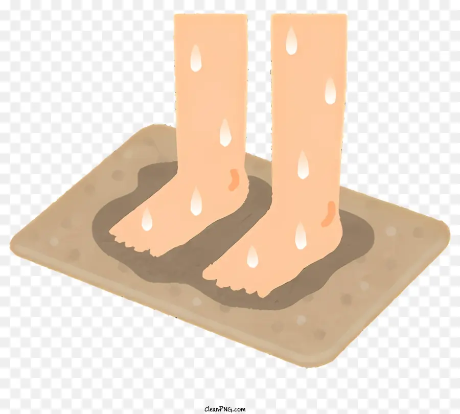 เปียกเท้า，น้ำ Droplets PNG