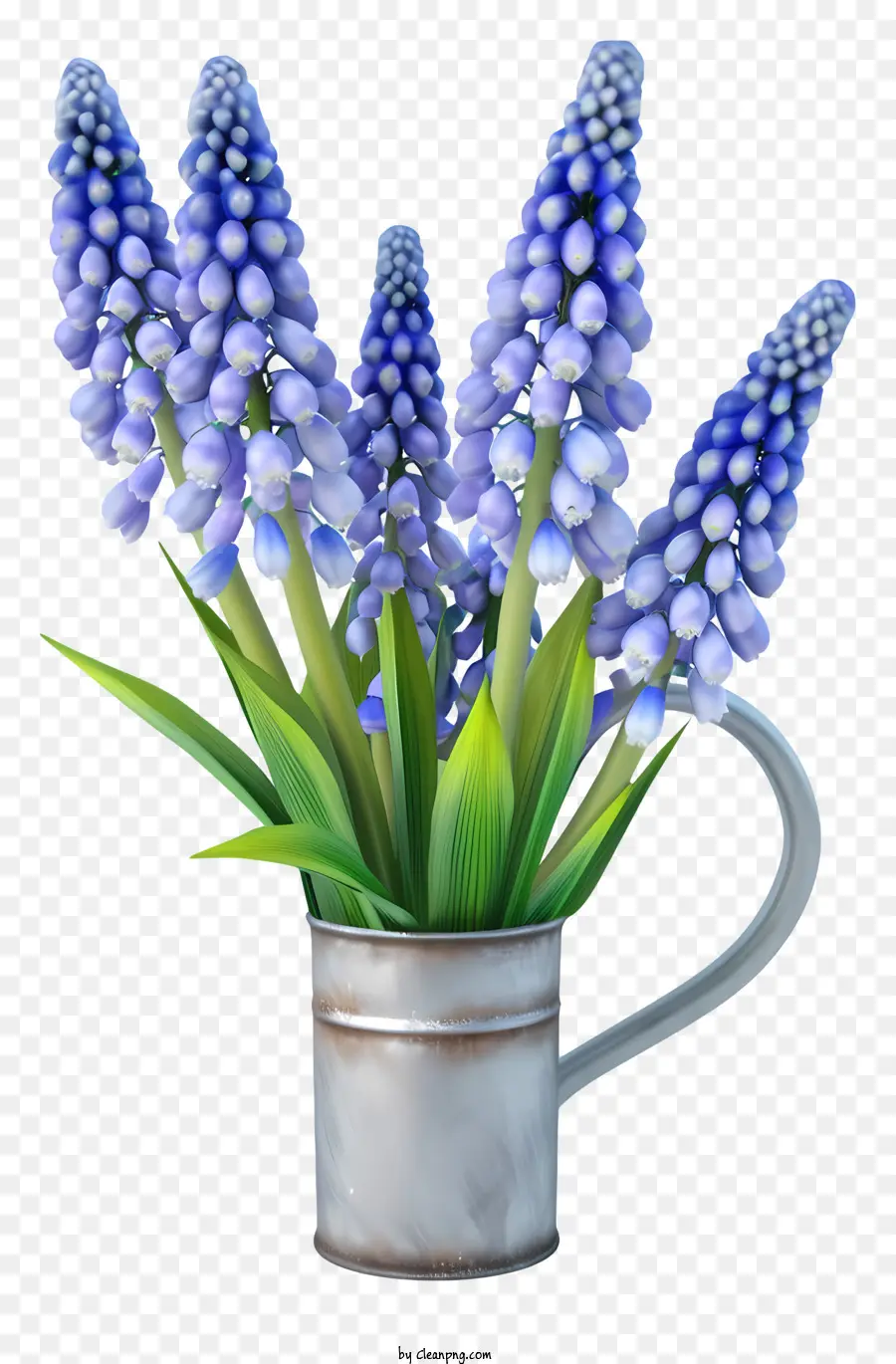 ผักตบชวา 3d ที่เหมือนจริง，ดอกไม้ผักตบชวาสีฟ้า PNG