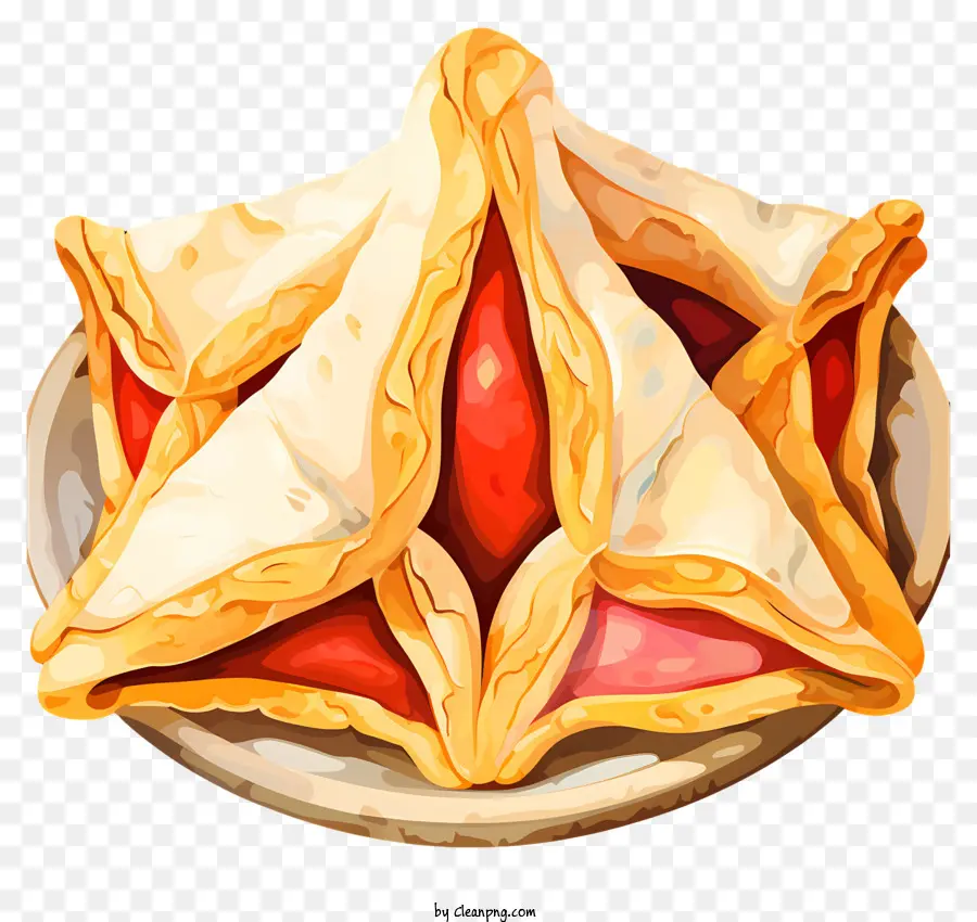 สีน้ำ Purim Hamantash，ขนมอบ PNG