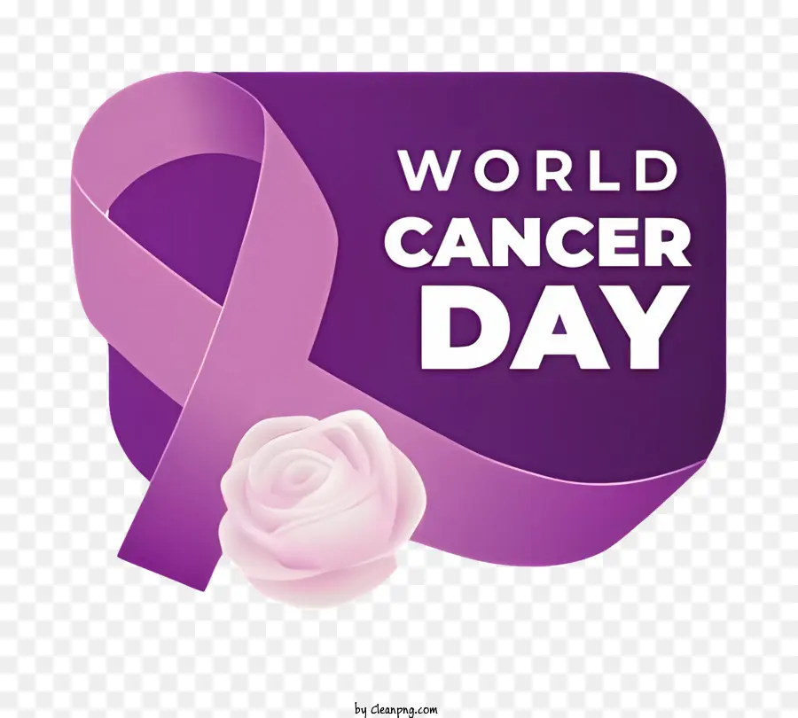 โลกเป็นมะเร็งวัน，สีม่วงติดโบว์ PNG