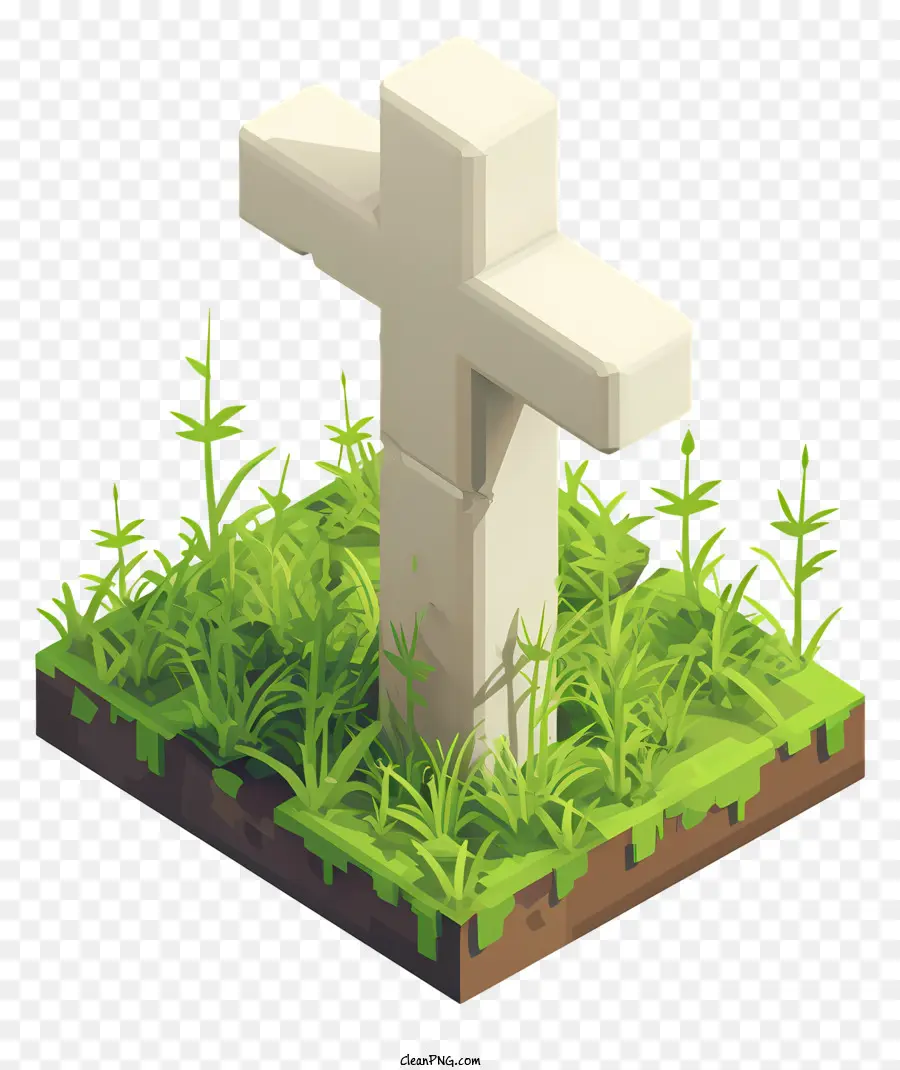 Happy Easter Cross，หลุมศพ PNG