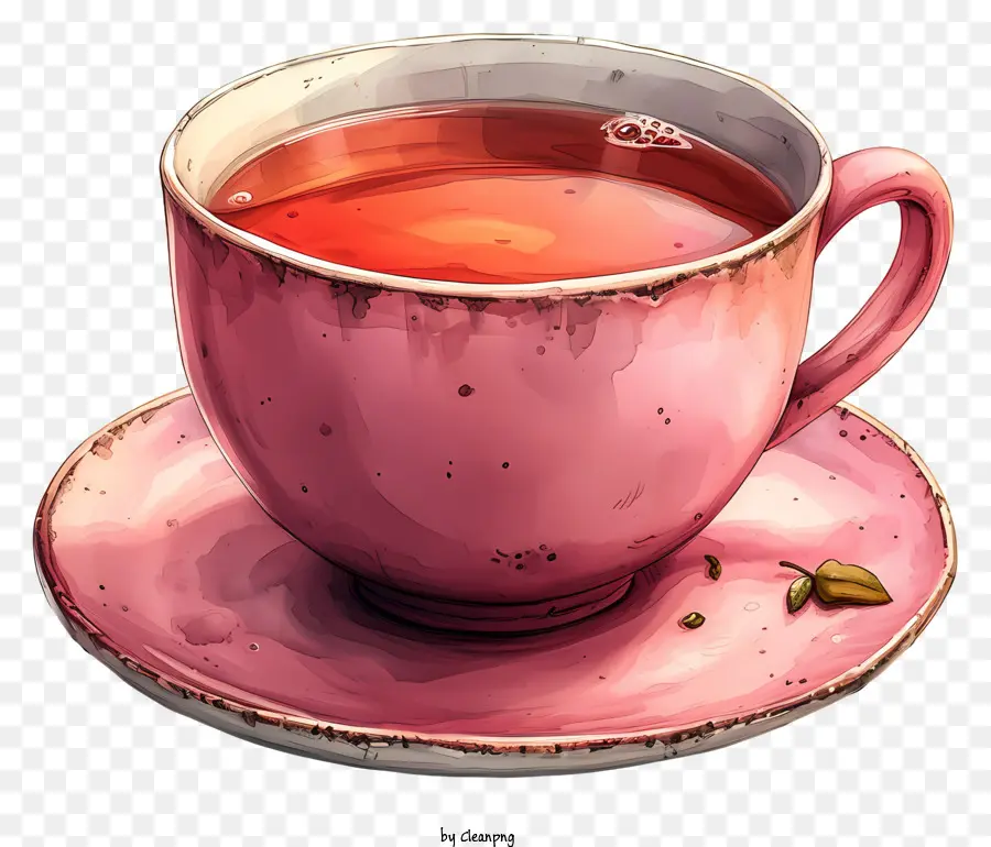 ถ้วยชา，ถ้วยสีชมพู PNG