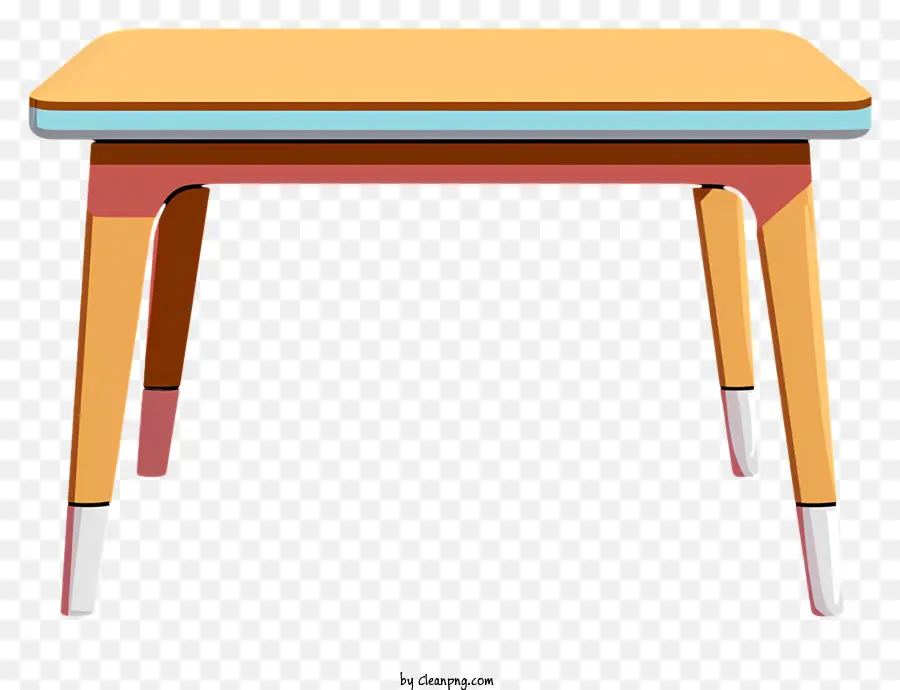 โต๊ะการ์ตูนสีพาสเทล，ไม้บนโต๊ะ PNG