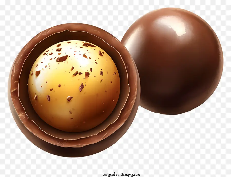 ลูกบอลช็อคโกแลตสีน้ำ，ไข่ช็อคโกแลตดาร์ก PNG