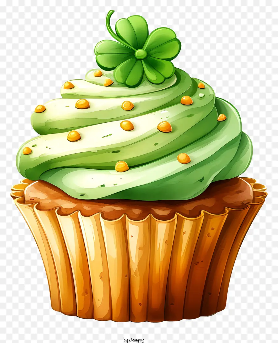 สไตล์วาดด้วยมือ St Patricks Day Cupcake，คัพเค้ก PNG