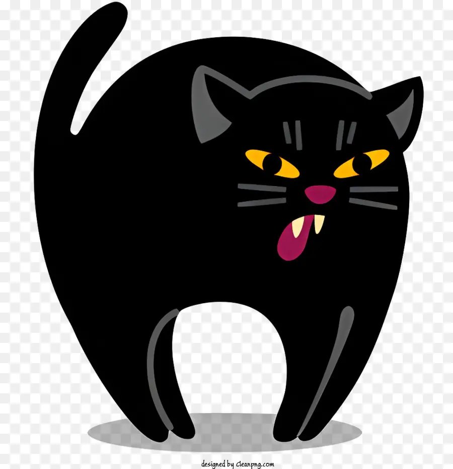 การ์ตูนปักแมว，แมวดำ PNG