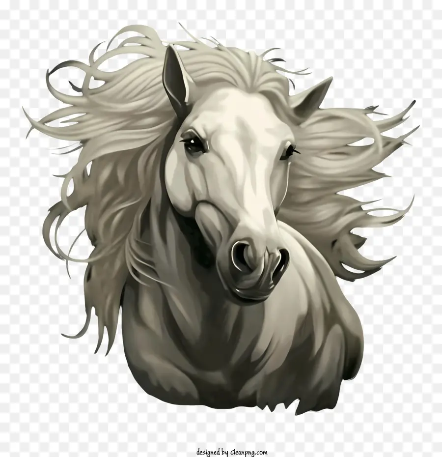ม้า，ภาพวาดม้าขาว PNG