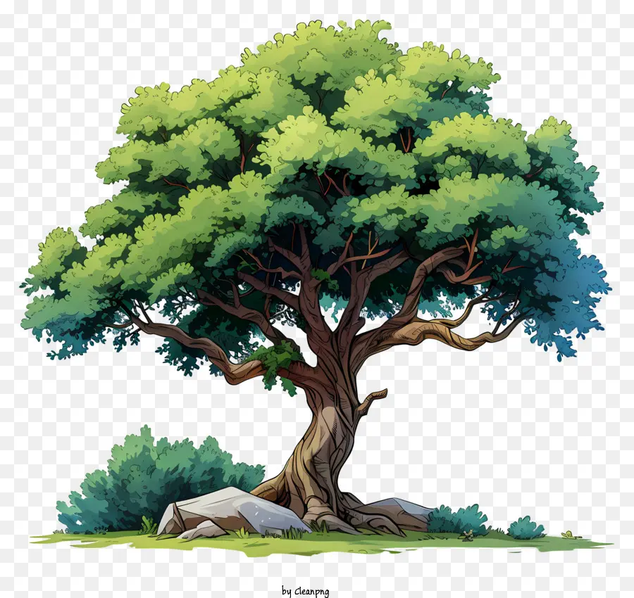 ต้นไม้ใหญ่สีพาสเทล，ต้นไม้ PNG