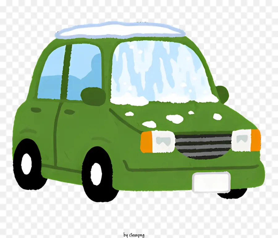 รถหิมะ，เล็กสีเขียวรถ PNG