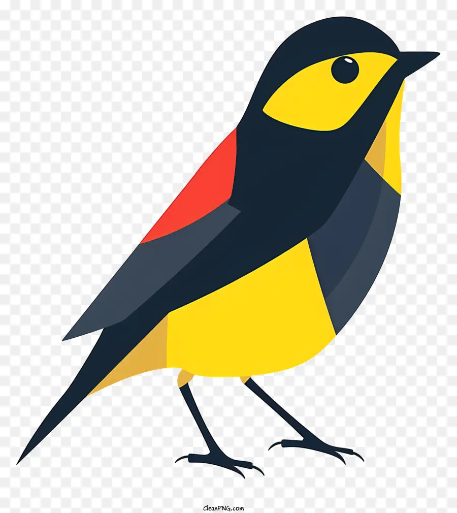 การ์ตูนปักนก，นกสีเหลือง PNG