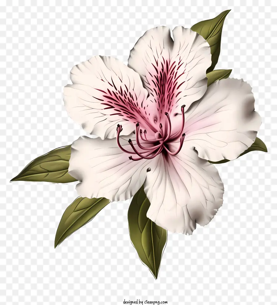 ดอกไม้ Azalea ที่สง่างาม，ไวท์โรส PNG