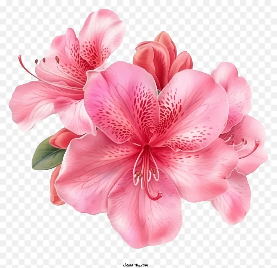 ดอกไม้ Azalea ที่หรูหรา，ดอกไม้สีชมพู PNG