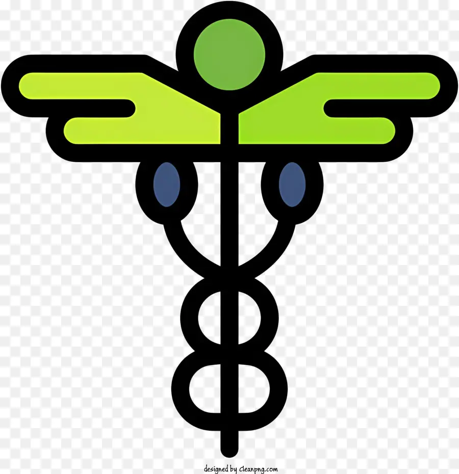 ไอคอน Caduceus，Caduceus สีเขียว PNG