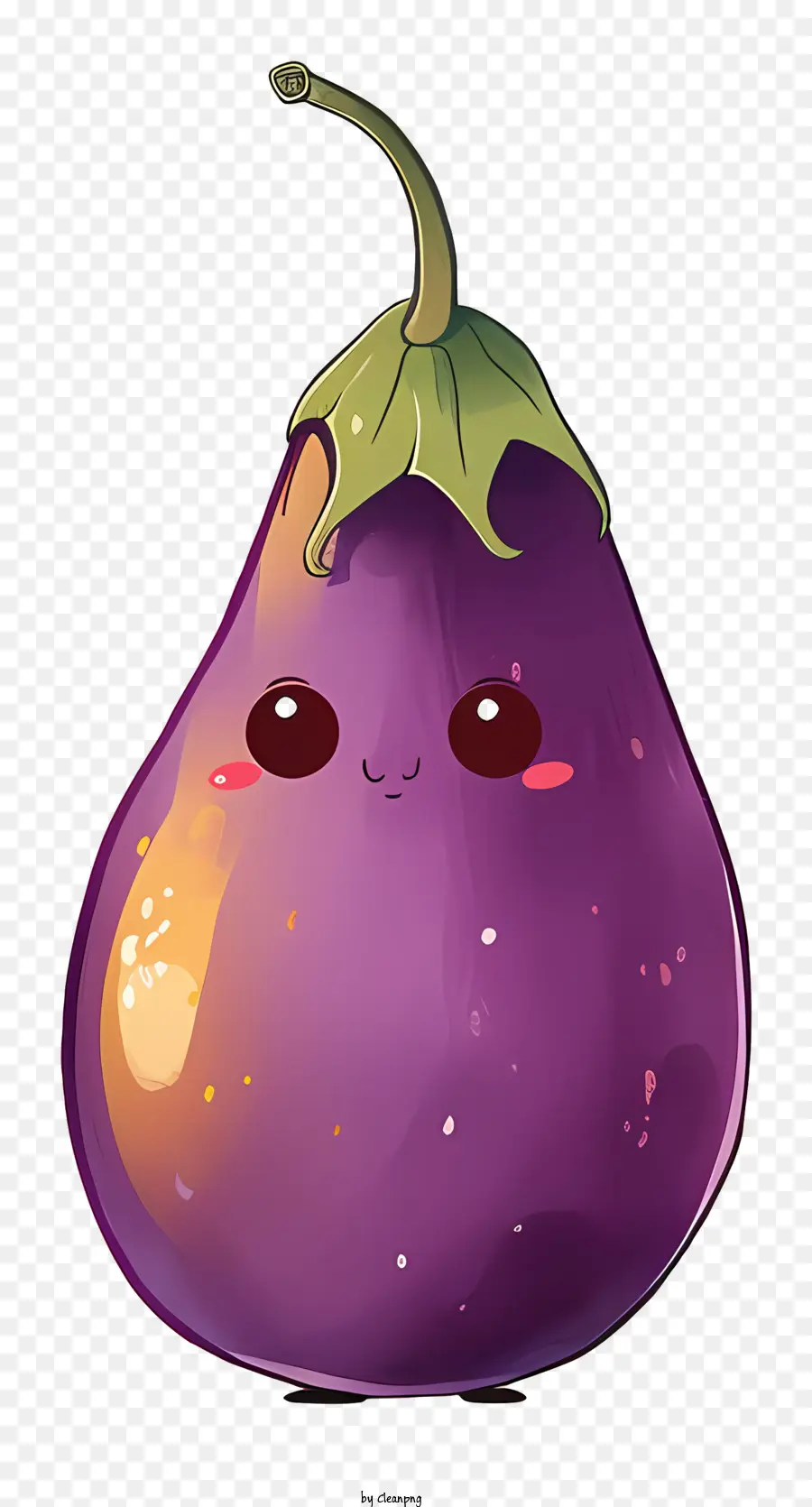 การ์ตูนปัก Eggplant，สีม่วง Eggplant PNG