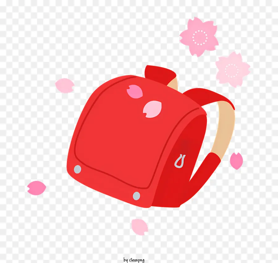 โรงเรียนกระเป๋า，กระเป๋าสีแดง PNG
