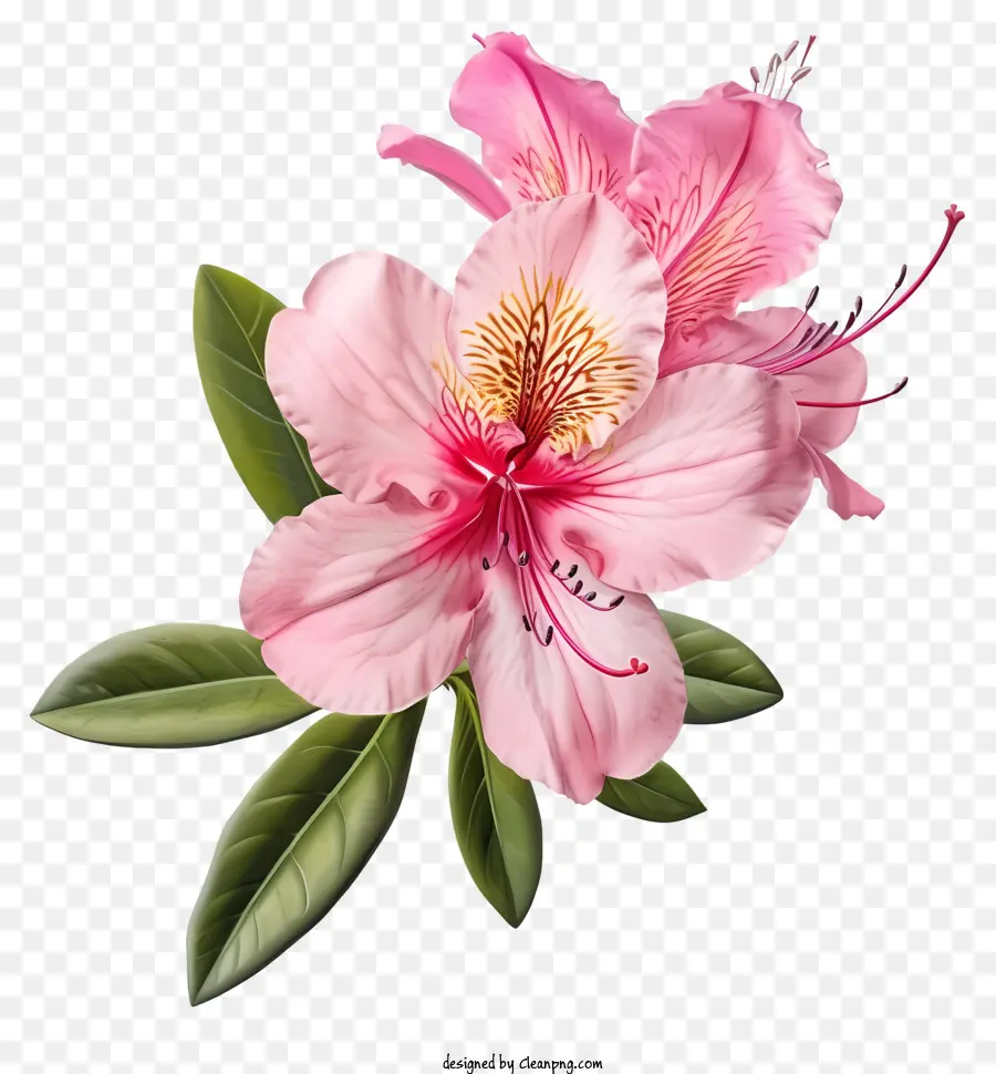 ดอกไม้ Azalea ที่สง่างาม，ดอกไม้สีชมพู PNG