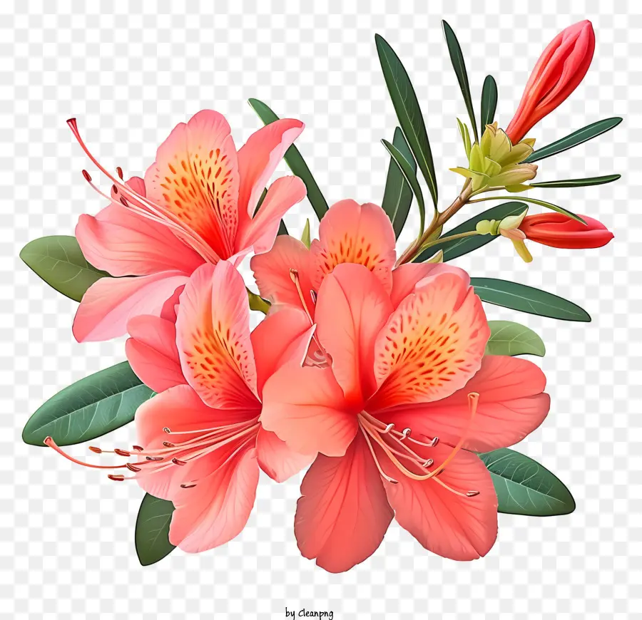 ไอคอนดอกไม้ Azalea หรูหรา，ดอกไม้สีชมพู Azalea PNG