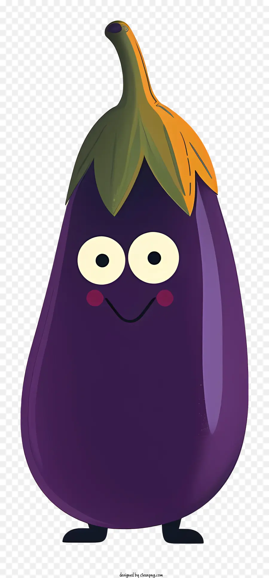 การ์ตูนปัก Eggplant，ตัวละครมะเขือยาว PNG