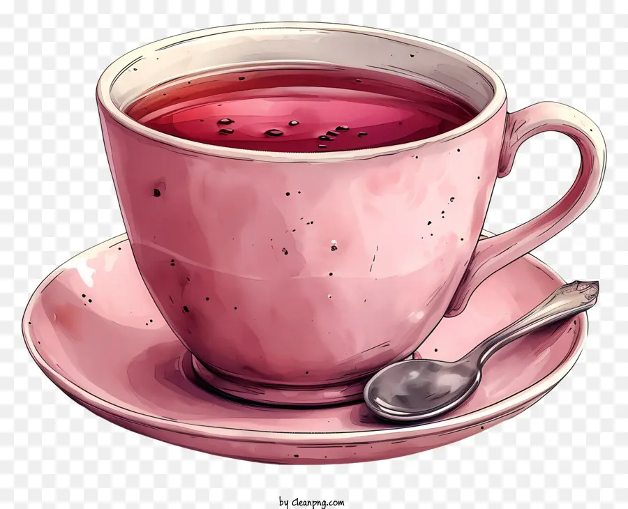 ถ้วยชา，ถ้วยชาสีชมพู PNG