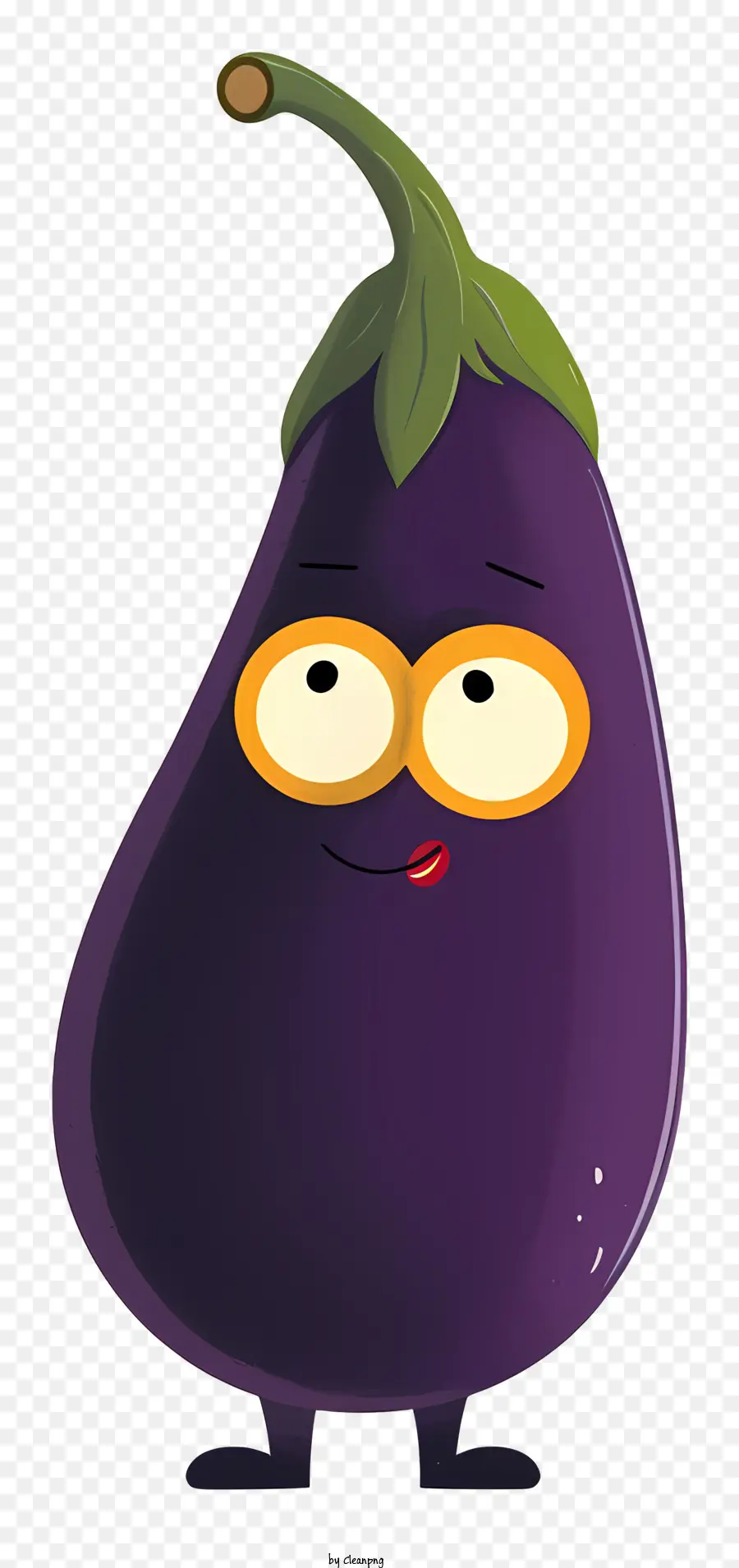 การ์ตูนปัก Eggplant，สีม่วง Eggplant PNG
