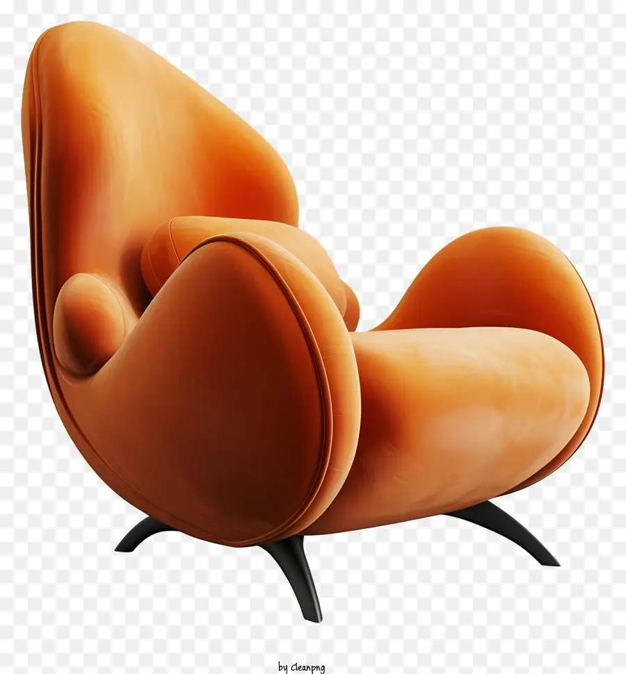 ทันสมัยเก้าอี้，เก้าอี้เท้าแขนสีส้ม PNG
