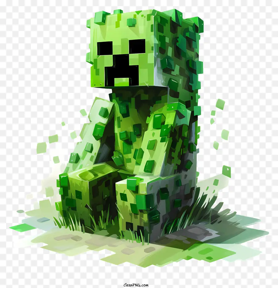 Minecraft，สีเขียวตัวหมาก PNG