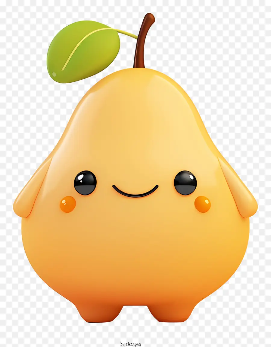 การ์ตูนปัก Pear，สีเหลือง Pear PNG