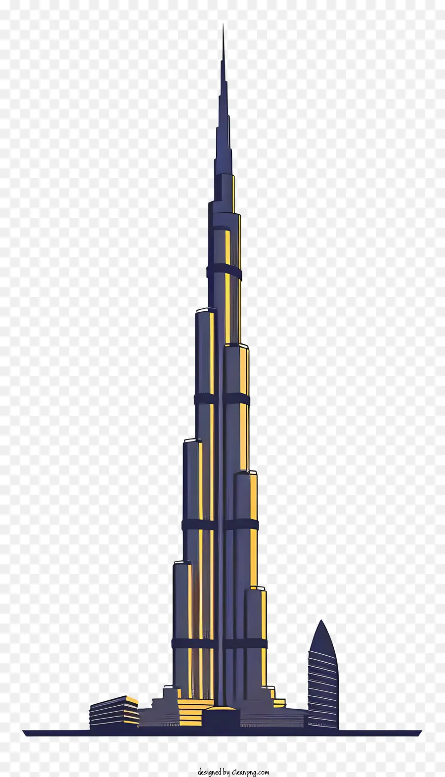 Burj Khalifa，ตึกระฟ้าสีเข้ม PNG