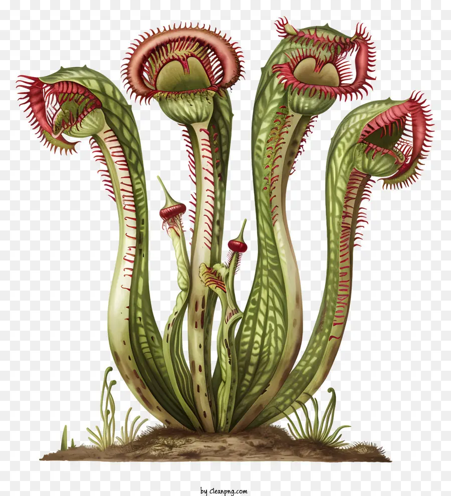 Carnivorous ต้นไม้，ดอกไม้แหลมยาว PNG