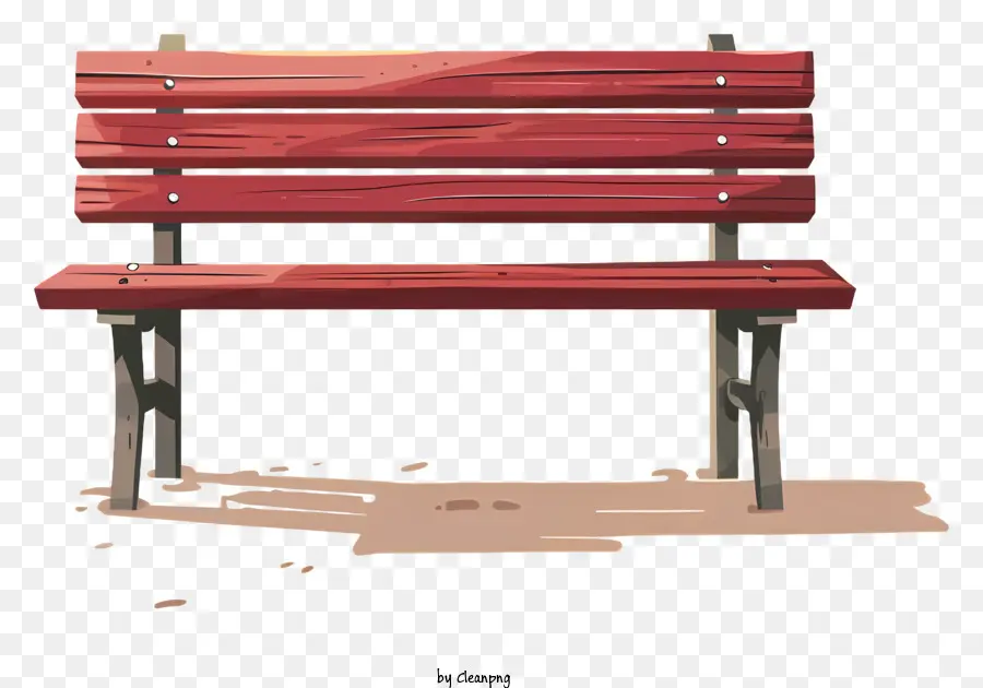 สวนม้านั่ง，ม้านั่งไม้สีแดง PNG