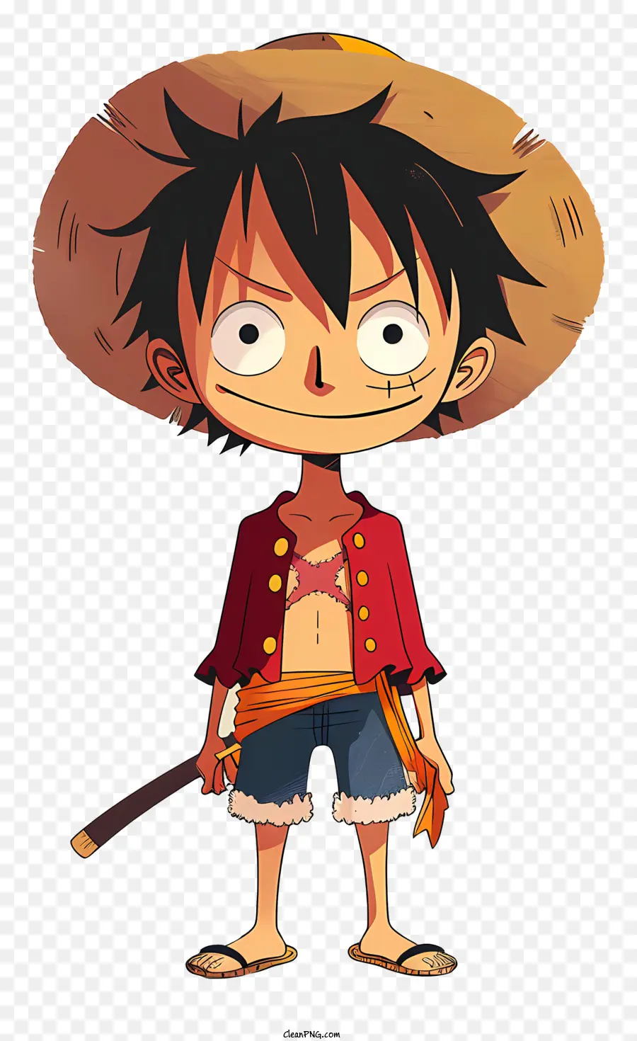 หนึ่งชิ้น Luffy，เด็กชายโจรสลัดการ์ตูน PNG