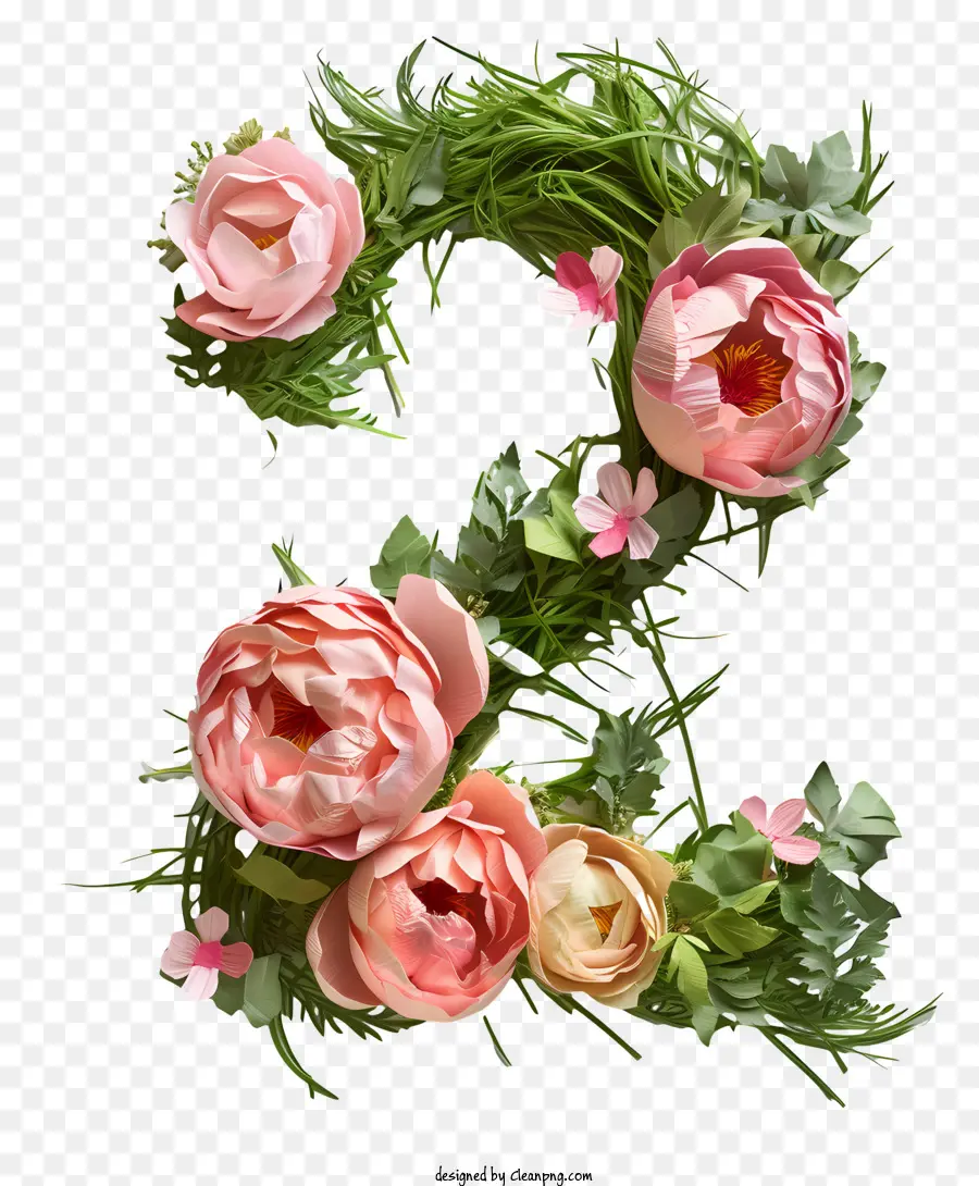 ดอกไม้หมายเลข 2，บดอกกุหลาบสีชมพู PNG