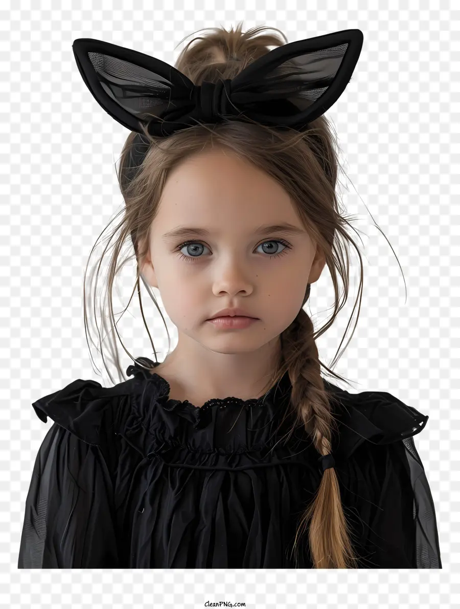 เด็ก，Girl With Cat Ears Headband PNG