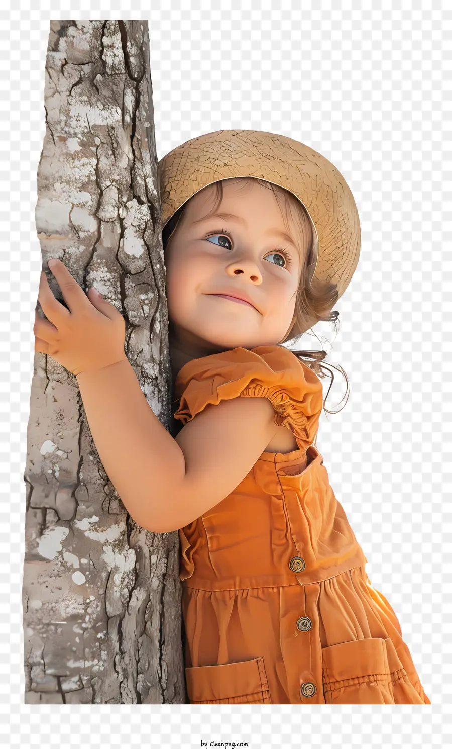 สาวน้อยกับต้นไม้，เด็กผู้หญิง PNG