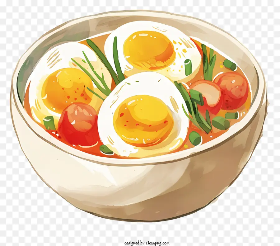สตูว์ไข่ไทย，ซุปมะเขือเทศไข่ PNG