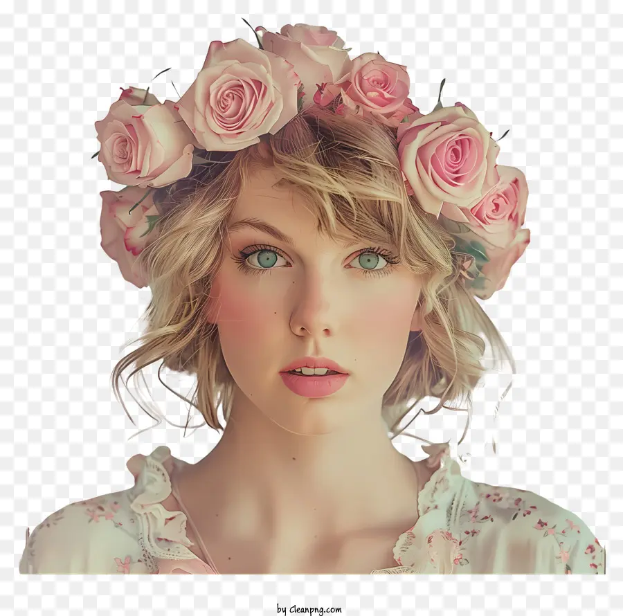 Taylor Swift，ผู้หญิงที่มีมงกุฎดอกไม้ PNG