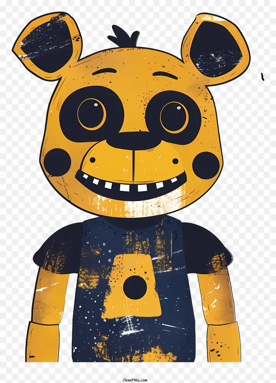 Freddy Fazbear，หุ่นยนต์สีเหลือง PNG